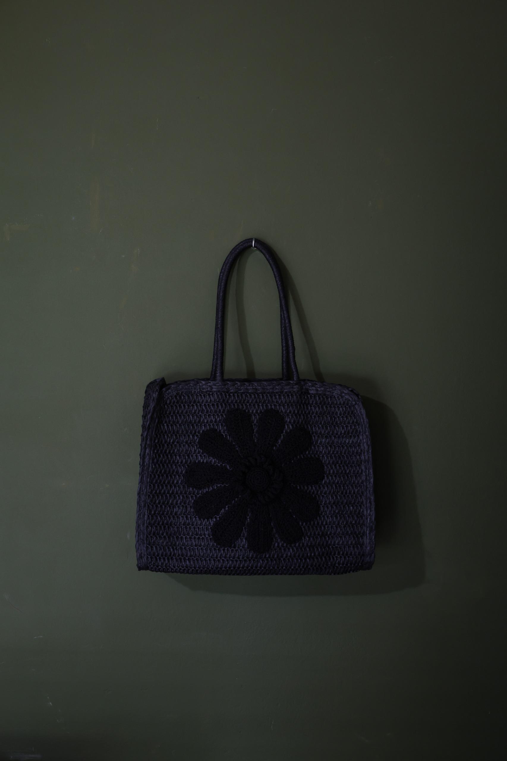 Handmade Dark Woven Tote Bag