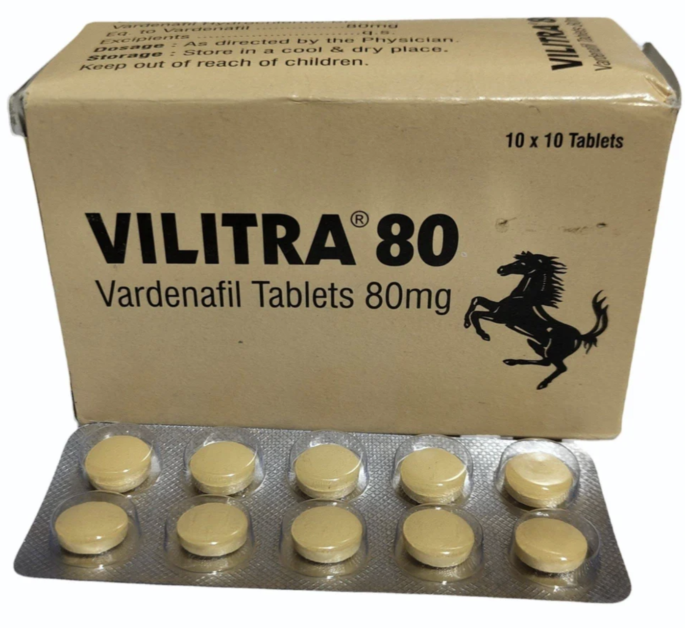 Vilitra 80 - Vardenafil Tablets (10 X 10 Tablets)