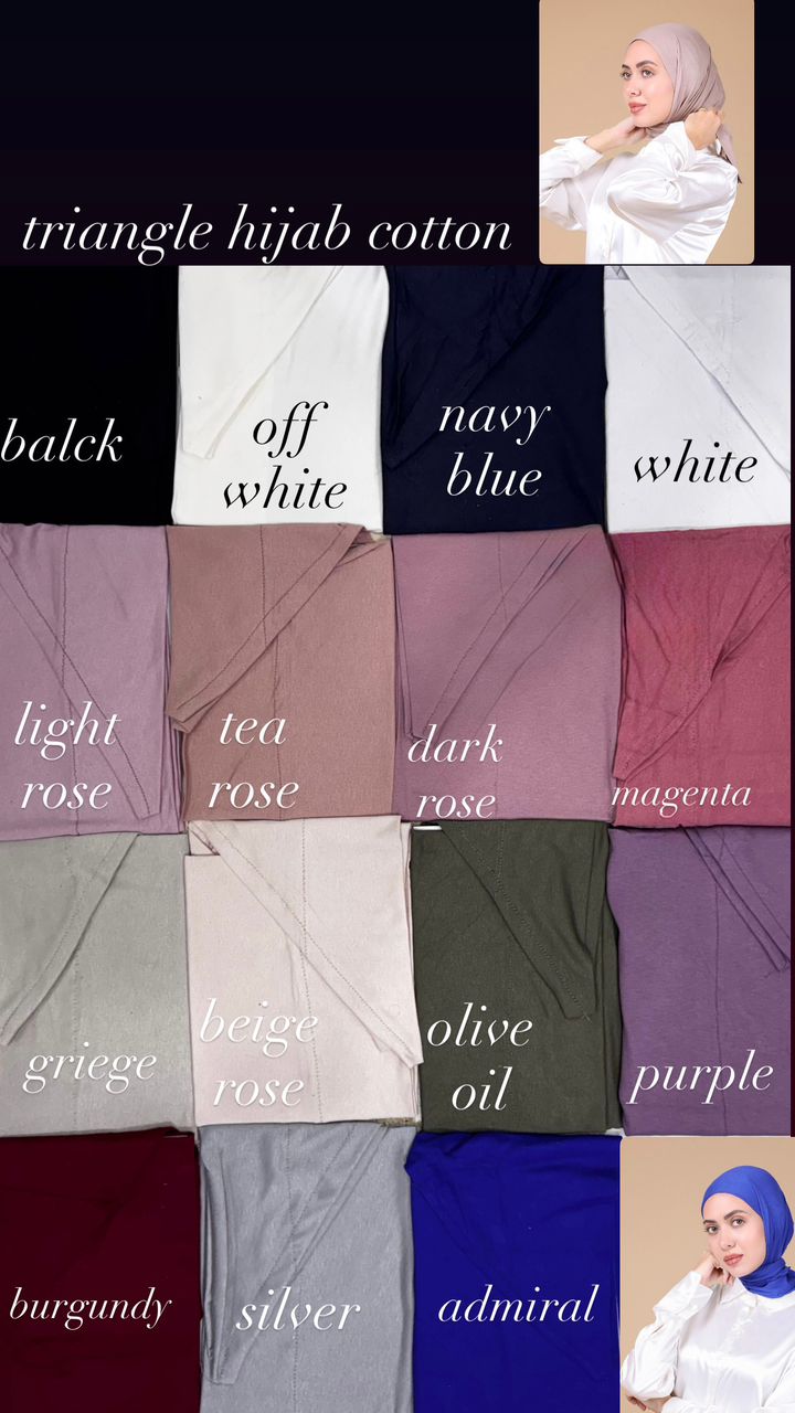 Turkish Triangle Cotton Hijab 90*90