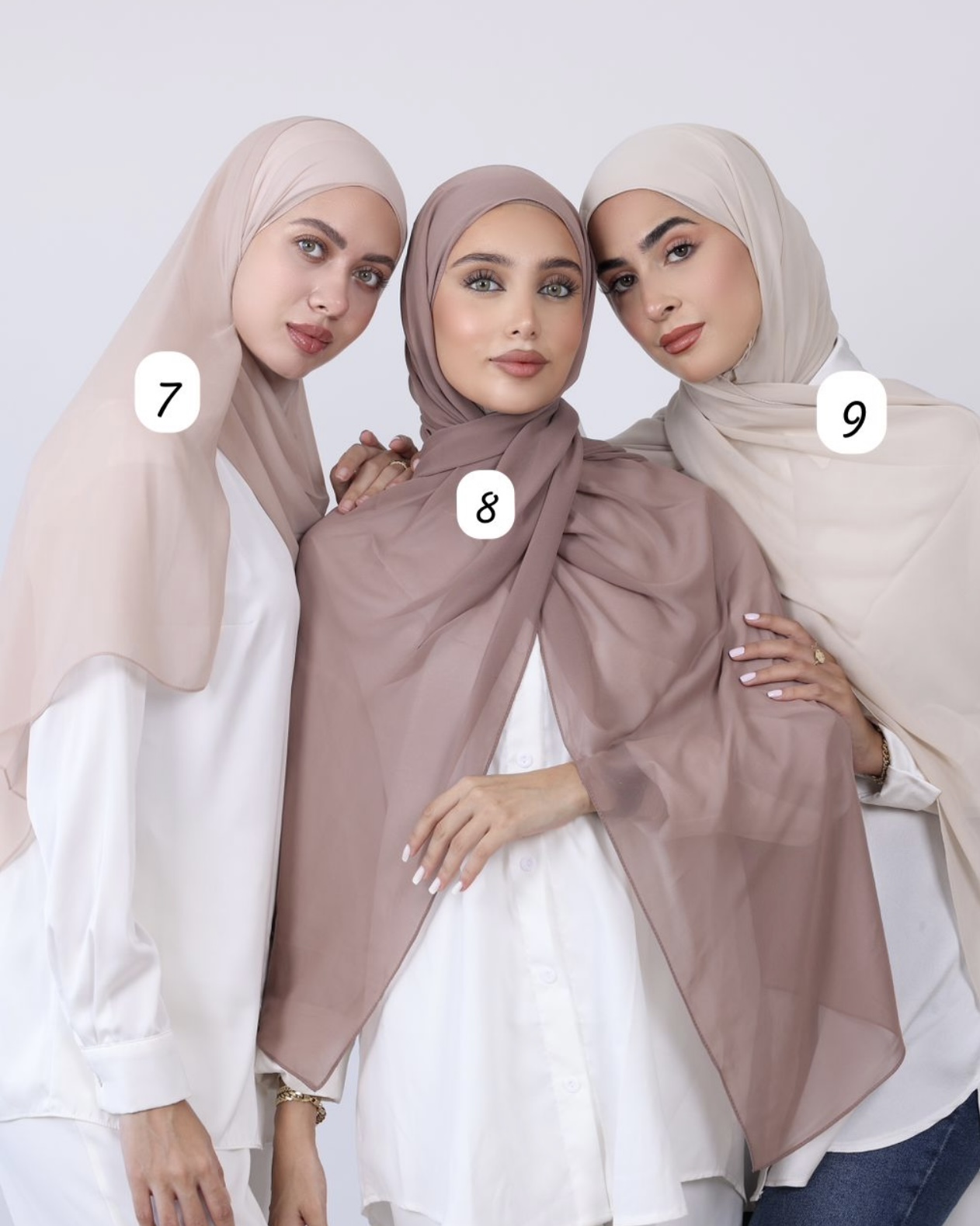 Soft Emirates Crepe Hijabs