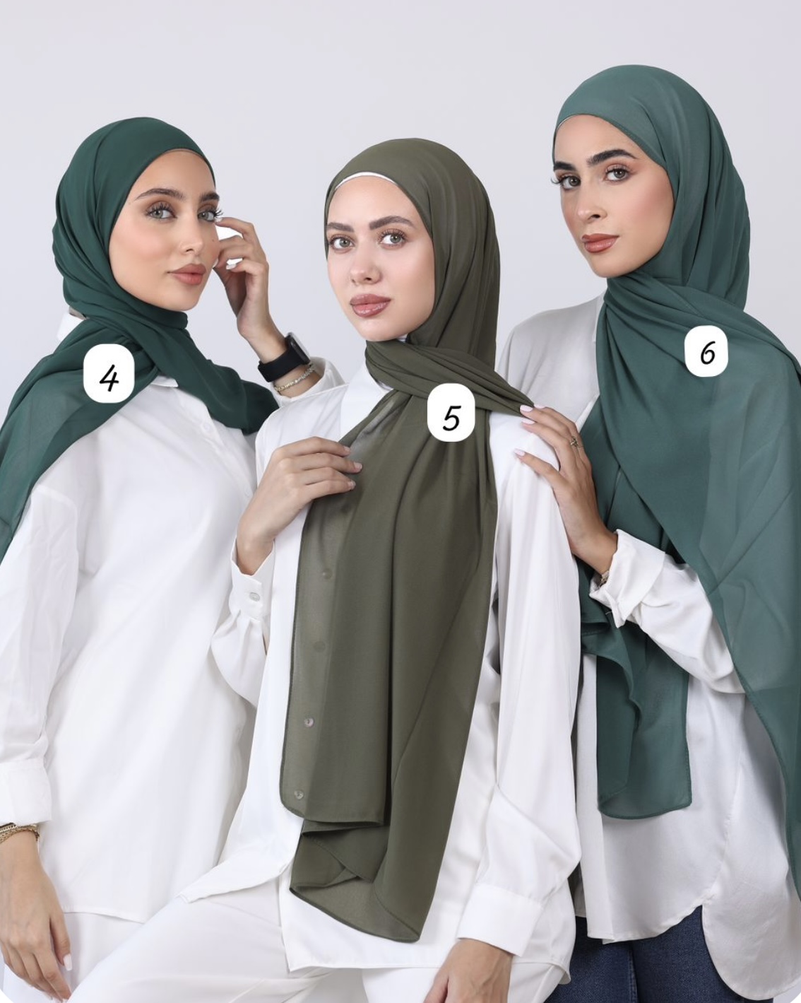 Soft Emirates Crepe Hijabs