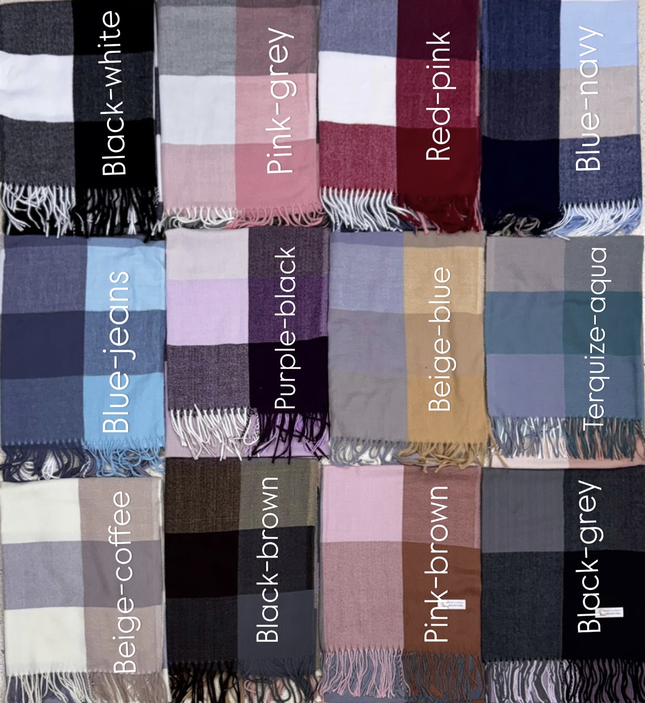 Multicolor Cubic Winter Shawls