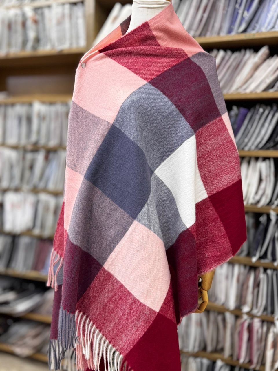 Multicolor Cubic Winter Shawls