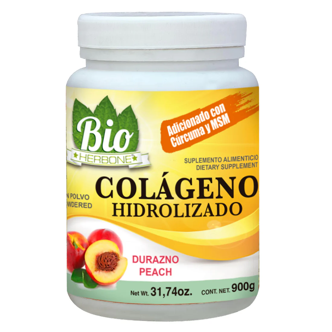 BIO HERBONE ® COLÁGENO HIDROLIZADO SABOR DURAZNO