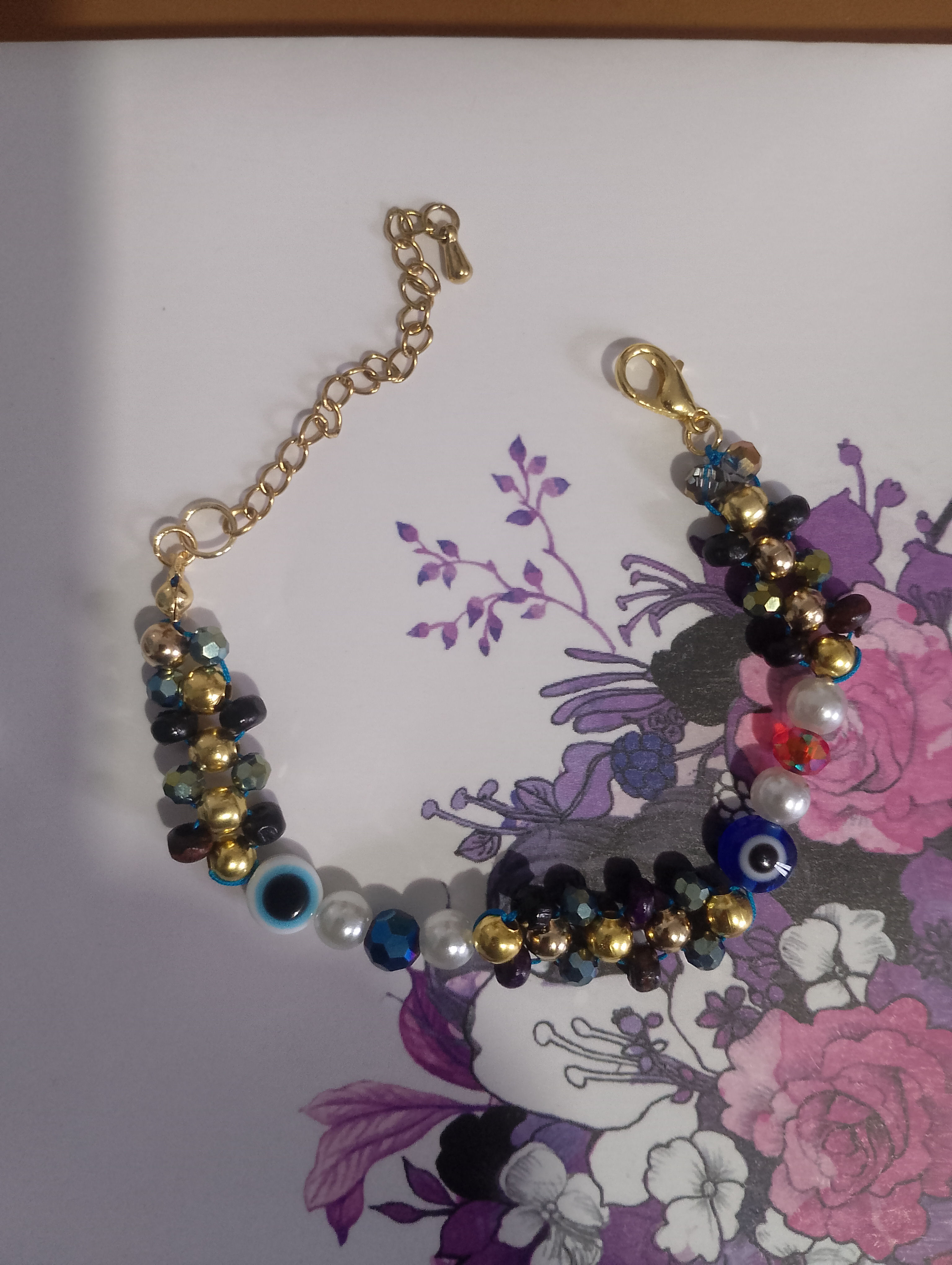 Pulsera de cuentas multicolor