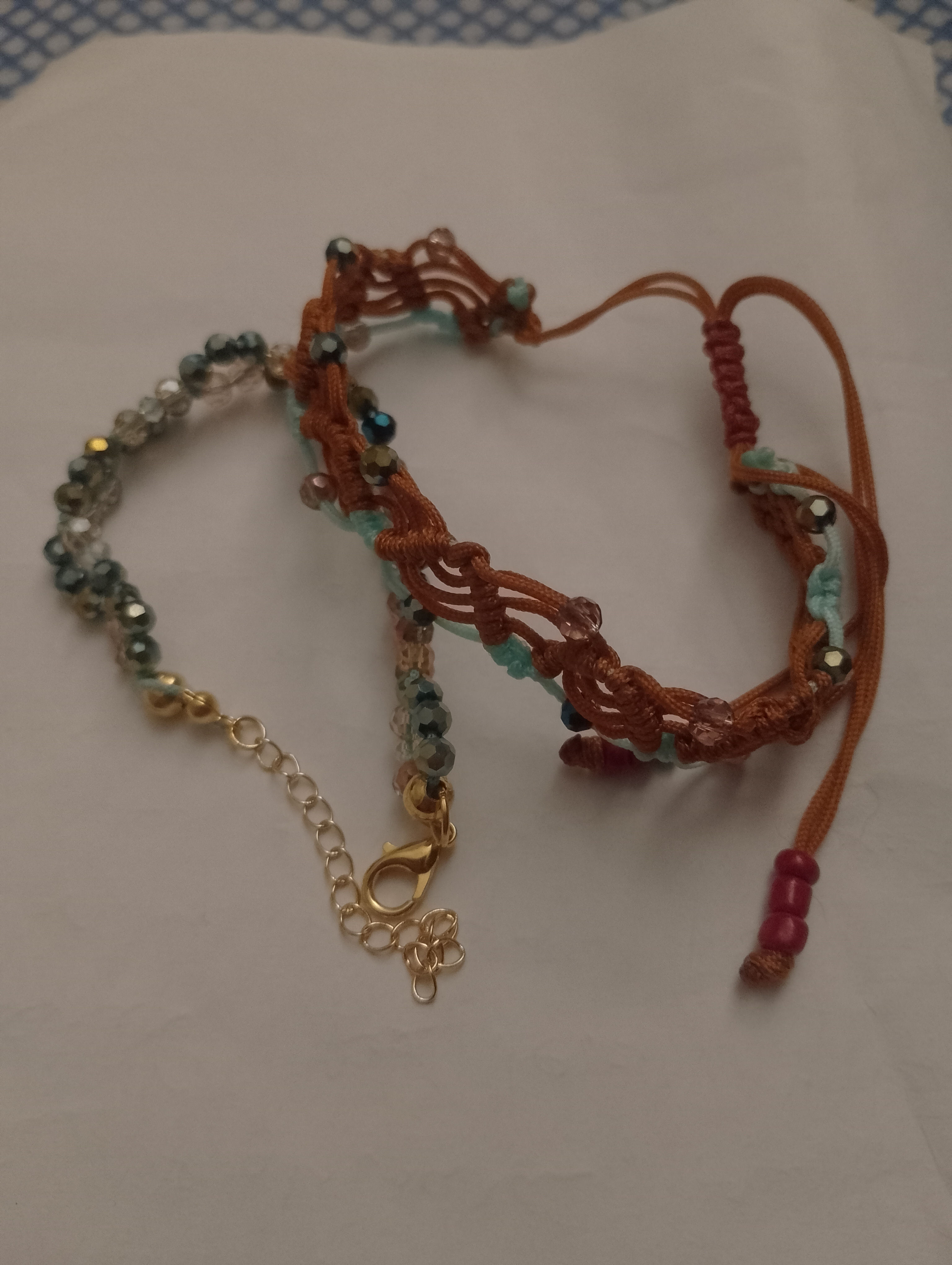 Set pulseras blue-brown Cristal