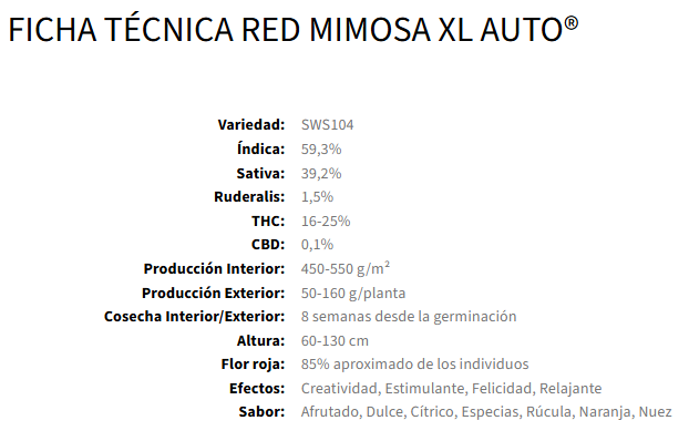 Red Mimosa XL Auto®