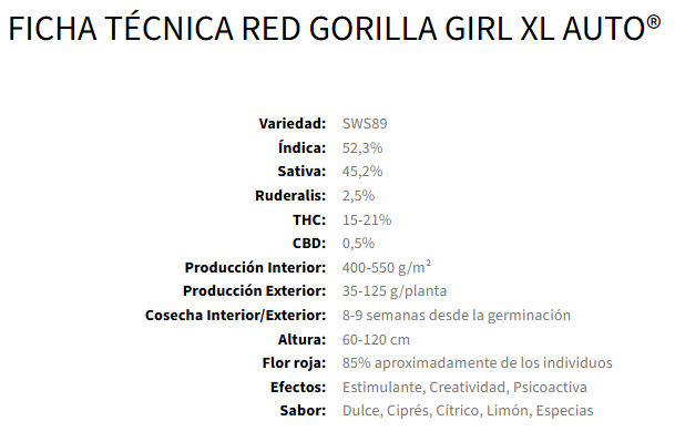 Red Gorilla Girl XL Auto®