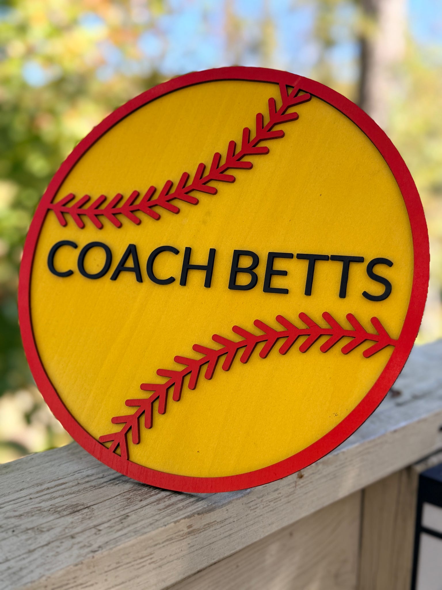 Custom Coach Softball Sign