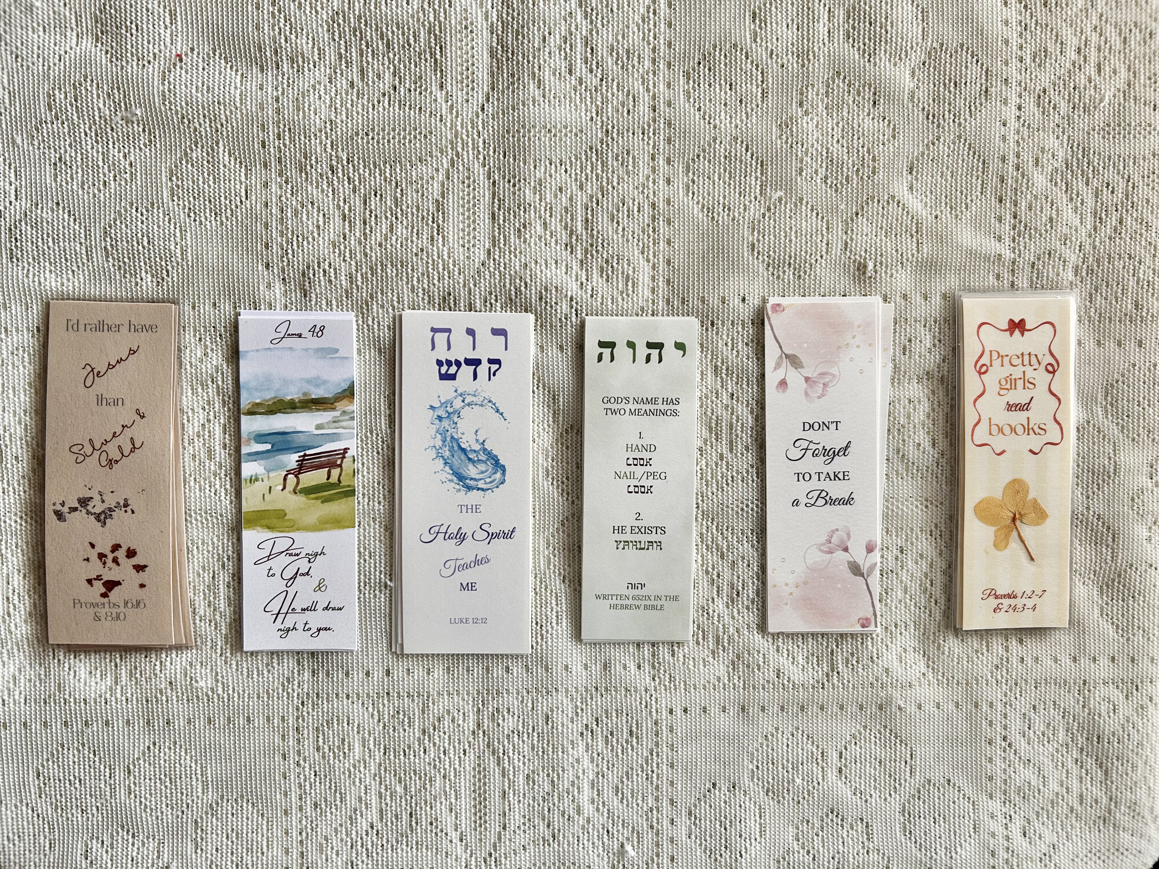 Elegant, Pretty, Inspirational, & Decorative Bookmarks