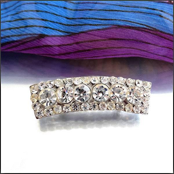 1930s Art Deco Austrian Crystal Antique Bar Pin