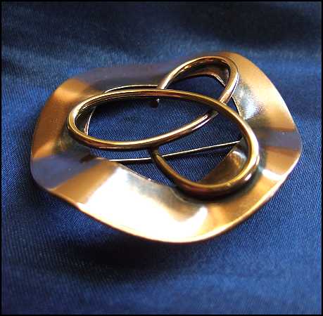 1950s Vintage Copper Brooch Great European Celtic Knot 