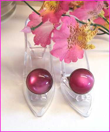 1940s Rose Pink Moonstone Vintage Cufflinks