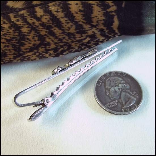 1950s Silver Colt Pistol Gun Vintage Tie Clasp