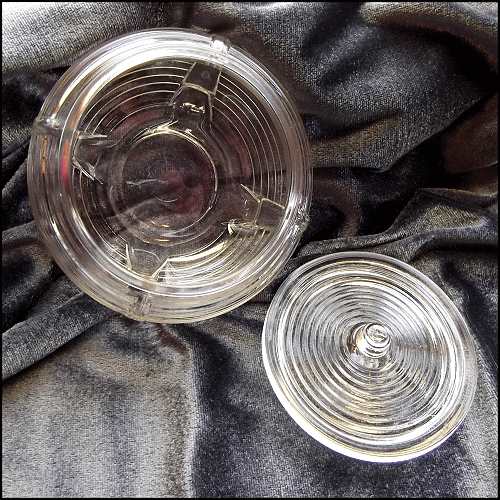 Art Deco Depression Glass Jewelry Powder Box Vanity Casket