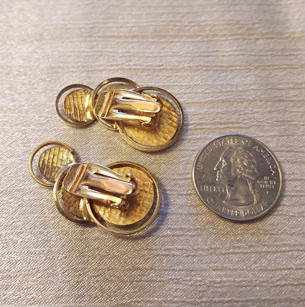 1950s Vintage Earrings Mid Century Modern Turquoise Enamel 