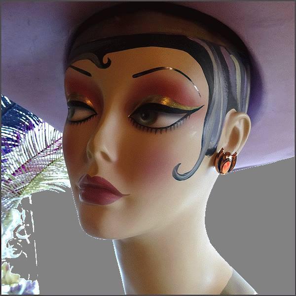 1950s RENOIR Tulip Flower Vintage Copper Earrings