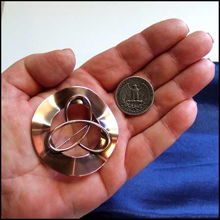 1950s Vintage Copper Brooch Great European Celtic Knot 