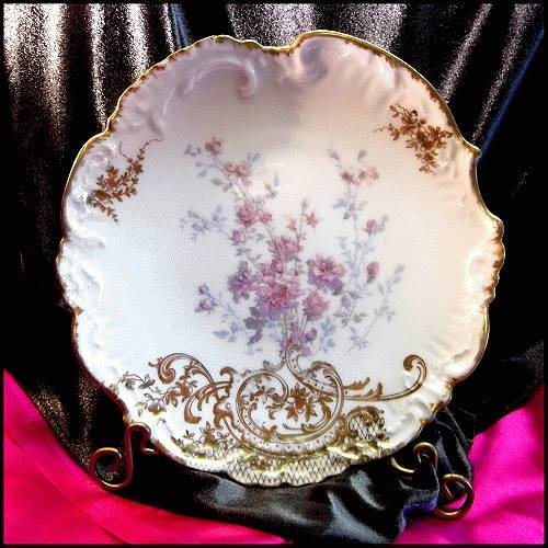 Late 18th Century Delinierres D&C Limoge Porcelain Plate w 24kt Gold