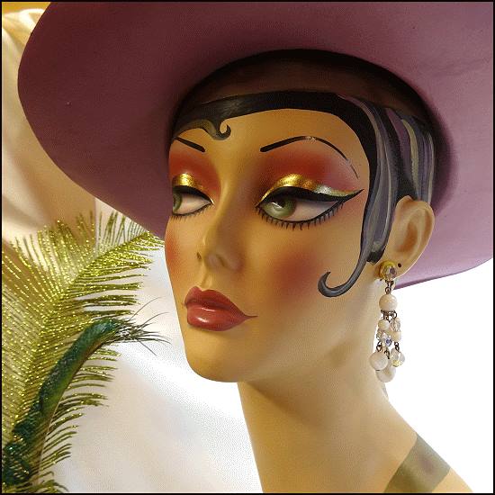 1950s Vintage Milk Glass Clip Earrings Dangles w Austrian Crystals 