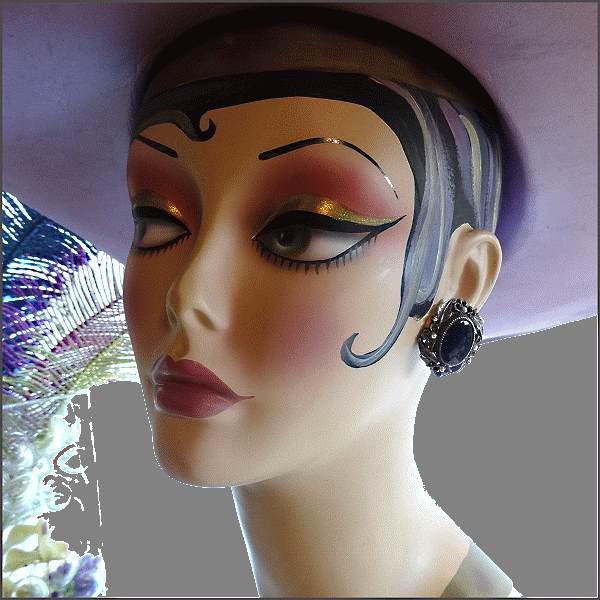 1950s Vintage Earrings Victorian Style Black Obsidian Glass w Pearls 