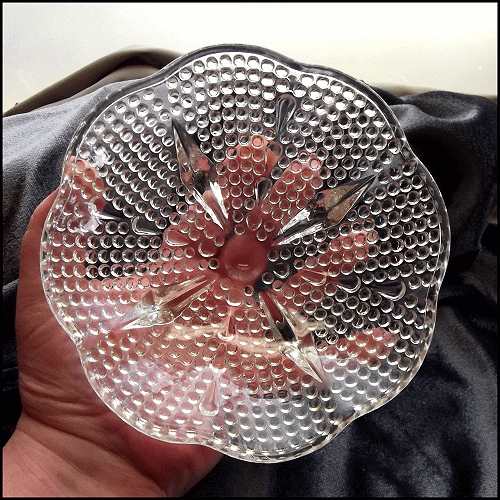 1930s Depression Glass Bowl Jewel Dew Drop Candy Dish 