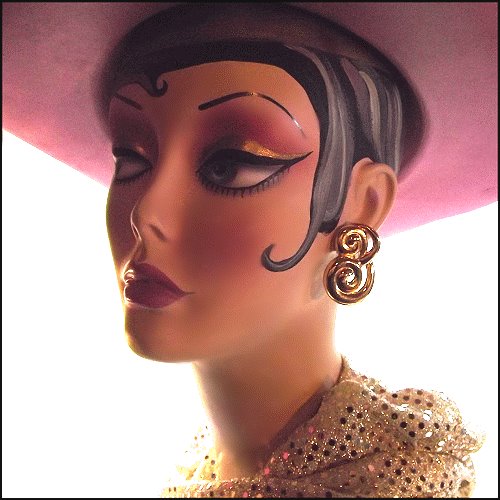 1980s Anne Klein Signed Retro Vintage Gold Clip Earrings