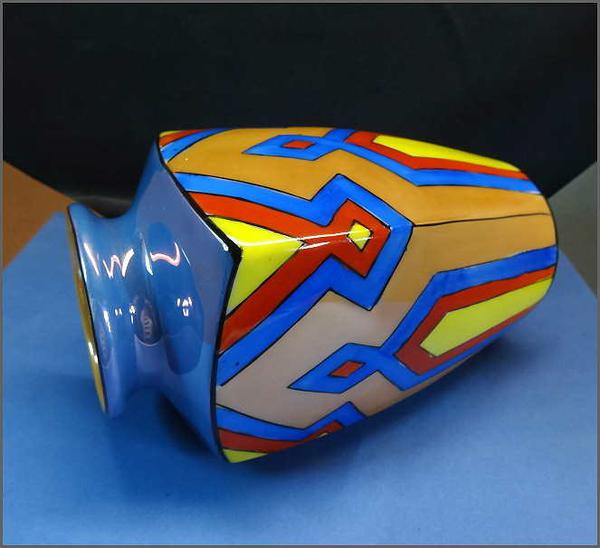 1930s Rare Art Deco Vase Tashiro Shoten Iridescent Glaze