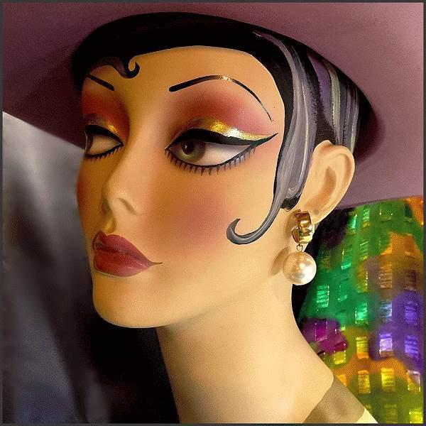 1970s Vintage Pearl Earrings Semi Gold Pierced Hoop Baubles