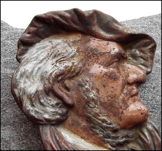 1880s Bradley and Hubbard Cast Iron Richard Wagner Calling Card Tray