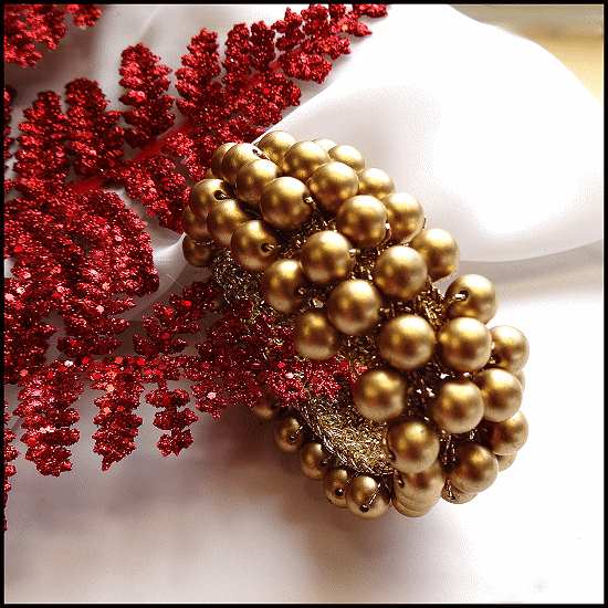 1960s Gold Pearl Crocheted Vintage Cuff Bracelet