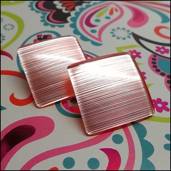 1960s Vintage Earrings Pink Luminescent Lucite Pierced Wafers