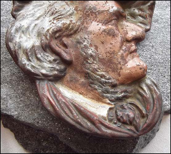 1880s Bradley and Hubbard Cast Iron Richard Wagner Calling Card Tray