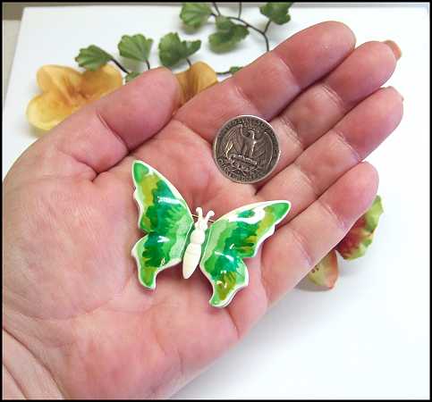 1960s Vintage Butterfly Brooch West Germany Neon 3D Pin