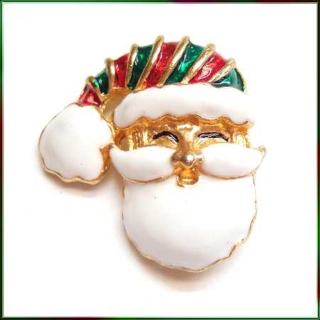 1960s Vintage Christmas Pin Holiday Santa Claus 