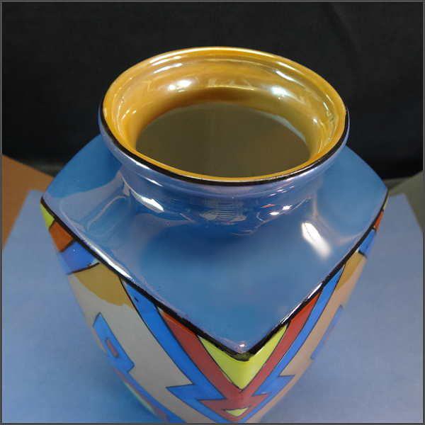 1930s Rare Art Deco Vase Tashiro Shoten Iridescent Glaze