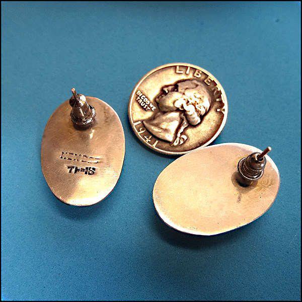 1980S Sterling Silver Black Onyx Vintage Earrings