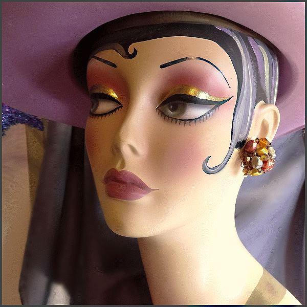 1950s Jewel Pearl Topaz Crystal Vintage Clip Earrings