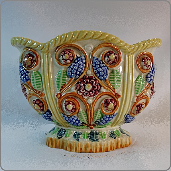 1930s Art Deco Vase Japanese Majolica Planter Home Decor