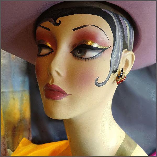 1960s Petite Rhinestone Patriotic Flag Vintage Clip Earrings