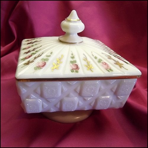 1950s Westmoreland Exquisite Milk Glass Compote Wedding Candy Dish