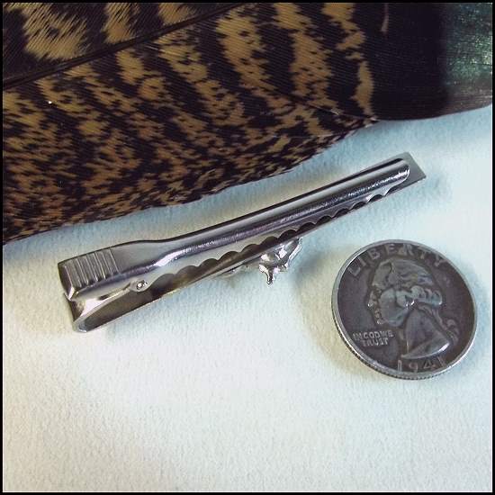 1950s Silver Colt Pistol Gun Vintage Tie Clasp