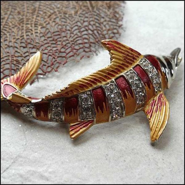 1950s Rare Sailfish Marlin Big Vintage Brooch Pin