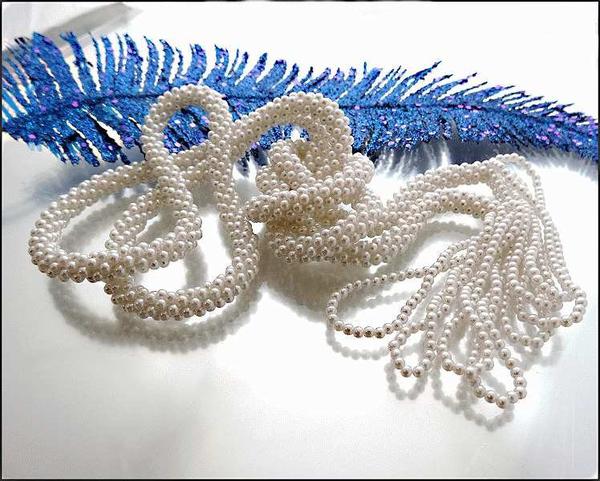 1960s Vintage Cultured Pearl Necklace Long Rope Tassel