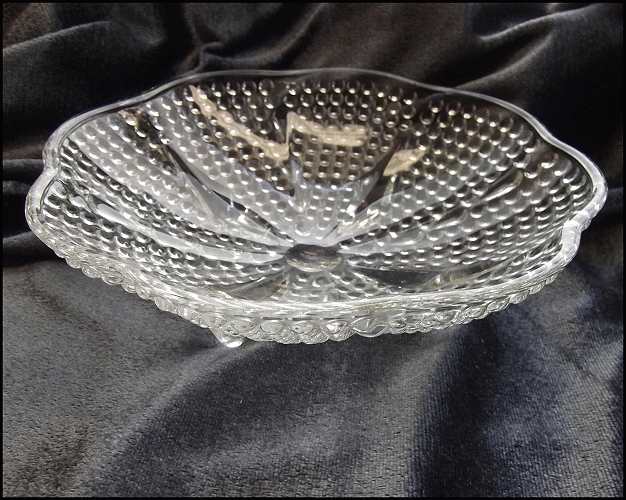 1930s Depression Glass Bowl Jewel Dew Drop Candy Dish 
