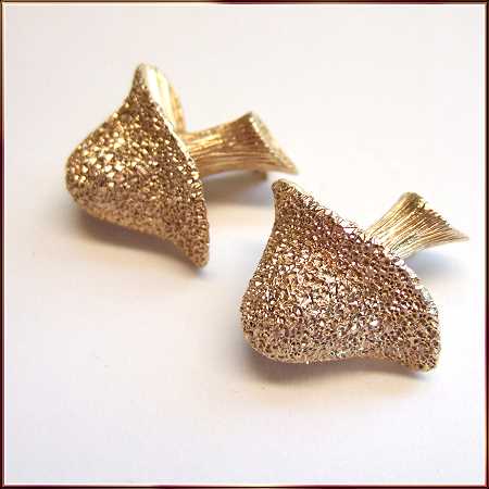 1960s DeNicola 18kt Gold GP Vintage Mushroom Scatter Pins Set