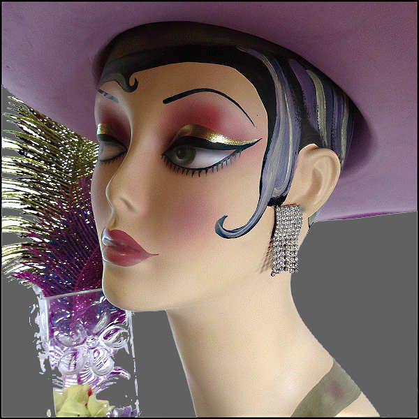 1950s Art Deco Chandelier Earrings Chic Cube Rhinestone Midis