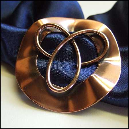 1950s Vintage Copper Brooch Great European Celtic Knot 