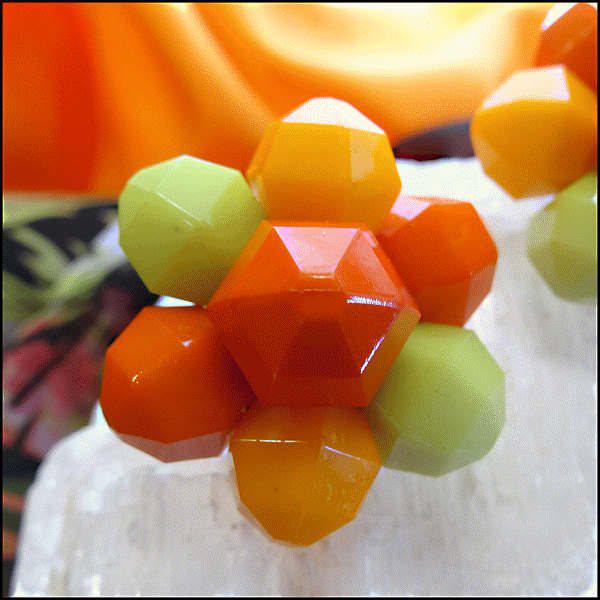 1950s Vintage Earrings WILD Big Neon Bakelite Flowers