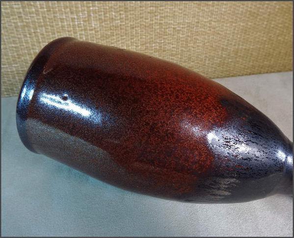 North Carolina Barking Spider Pottery Raku Weed Pot Signed